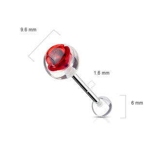 Barbell Lengua Bola con Rosa