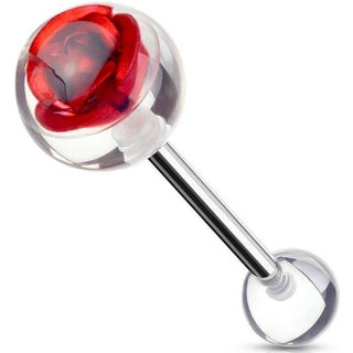 Barbell Lengua Bola con Rosa