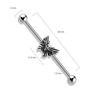 Barbell Industrial Calavera Mariposa