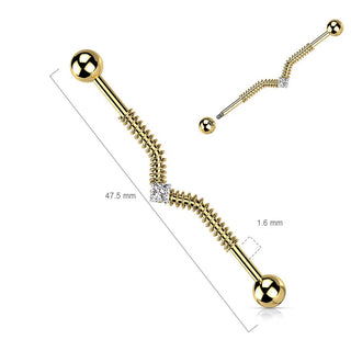 Barbell Industrial Circonita con Espiral