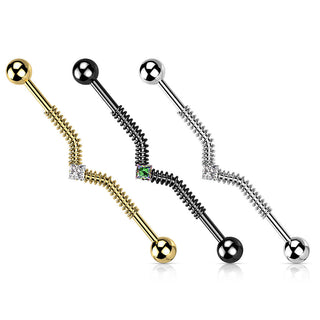 Barbell Industrial Circonita con Espiral
