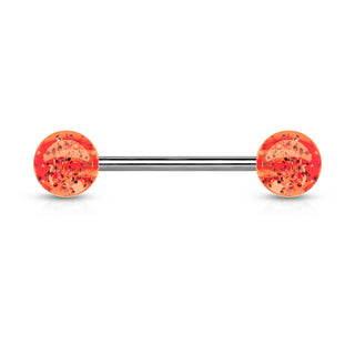 Barbell Bola de purpurina acrílica