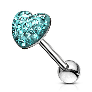 Barbell Lengua Corazón de Circonita