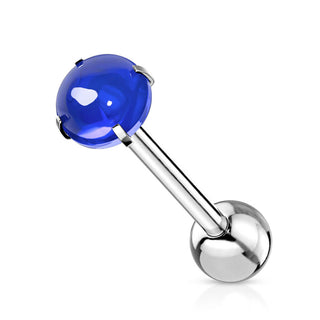Barbell Lengua Piedra Cabujón