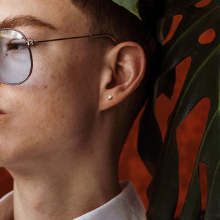 Barbell Dos bolas de Circonita Rosca interna