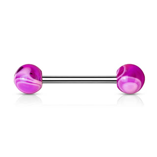Barbell Bola de mármol acrílico