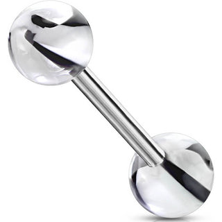 Barbell Bola acrílica con diseño de mármol