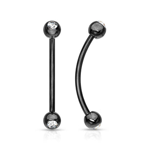 Barbell Curvo Bola con Circonita
