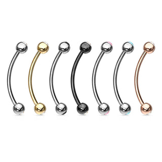 Barbell Curvo Bola con Circonita