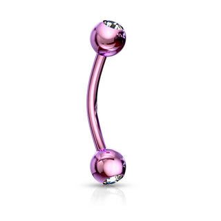 Ceja Bola Circonita Titan PVD