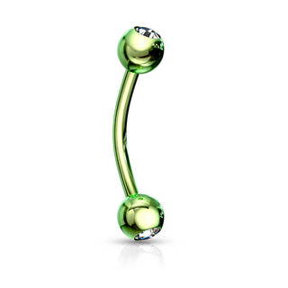 Ceja Bola Circonita Titan PVD