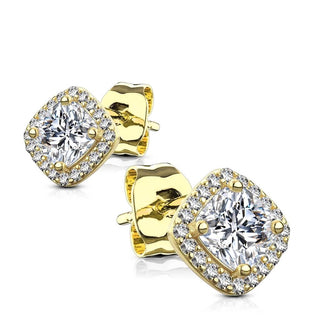 Plata 925 Circonia cuadrada