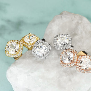 Plata 925 Circonia cuadrada