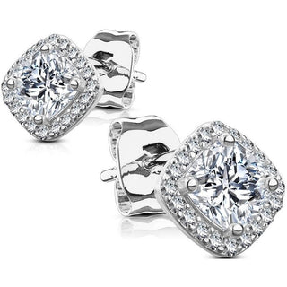 Plata 925 Circonia cuadrada