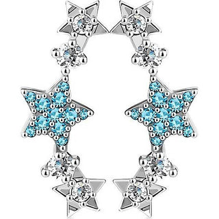 Pendientes trepadores Circonita estrella