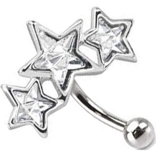 Ceja Estrella Plata Circonita
