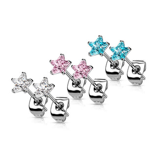 Plata 925 Plata con circonita estrella