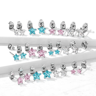 Plata 925 Plata con circonita estrella