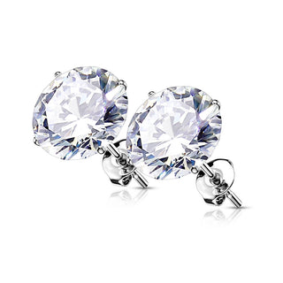 Oro 14kt Circonita redonda