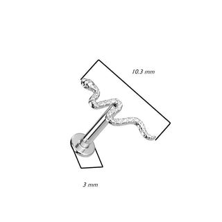 Oro 14kt Serpiente Push In Labret