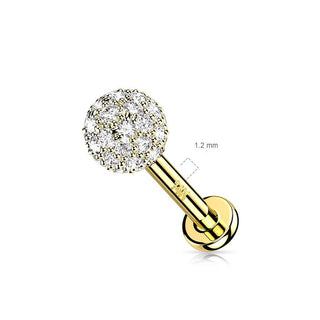 Oro 14kt Circonita Labret