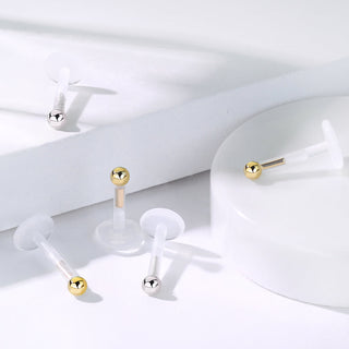 Oro 14kt Bola Labret