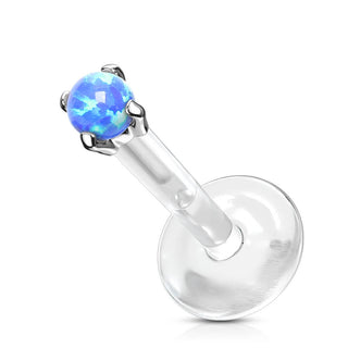 Oro 14kt Ópalo redondo Labret
