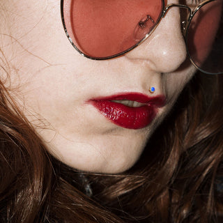 Oro 14kt Ópalo redondo Labret