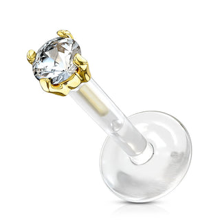 Oro 14kt Circonita Labret