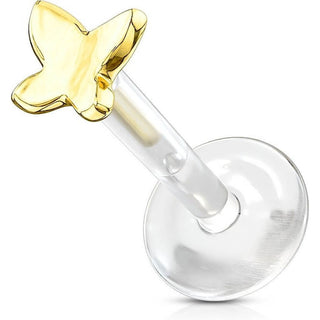 Oro 14kt Mariposa Labret