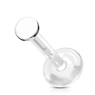 Oro 14kt Circulo plano Labret