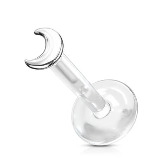 Oro 14kt Luna Plana Labret