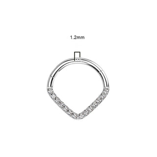 Oro 14kt Anillo Circonita Clicker