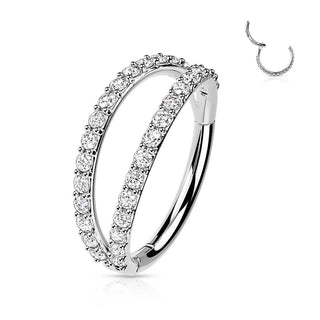 Oro 14kt Anillo Circonita Clicker