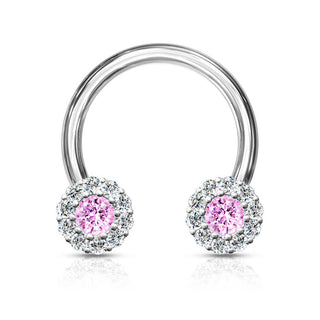 Herradura Circonita Bola Plata