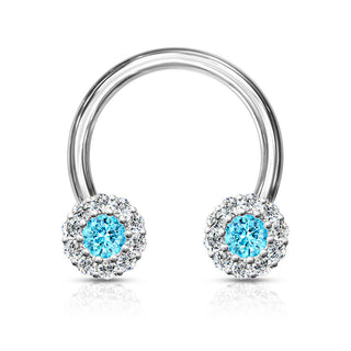 Herradura Circonita Bola Plata