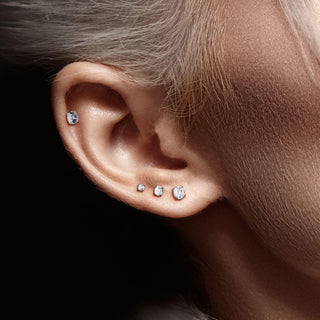Circonita Engaste Brezel Plata Push In Labret