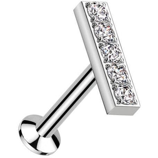 Barra circonita Push In Labret