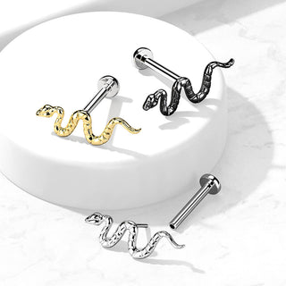 Titanio Serpiente  Push In Labret