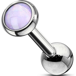 Barbell Piedra sintética plana luminosa