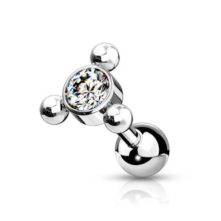 Barbell Triángulo Circonita