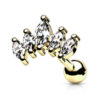 Barbell circonita cuadrada corte marquesa