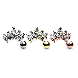 Barbell circonita cuadrada corte marquesa