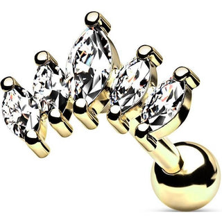 Barbell circonita cuadrada corte marquesa