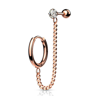 Barbell Barbell con cadena Circonita Clicker