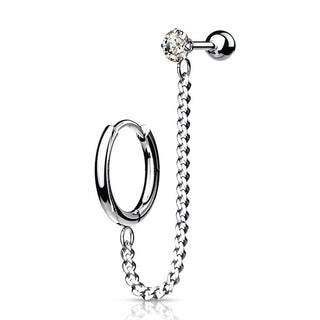 Barbell Barbell con cadena Circonita Clicker