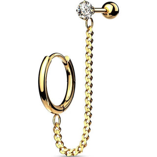 Barbell Barbell con cadena Circonita Clicker