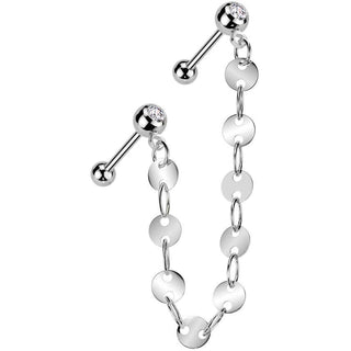 Pack de valor barbell dos circonitas cadena