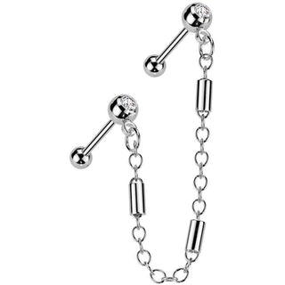 Pack de valor dos circonitas barbell cadena