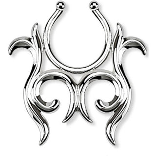 Pezón falso Tribal Plata  Flexible